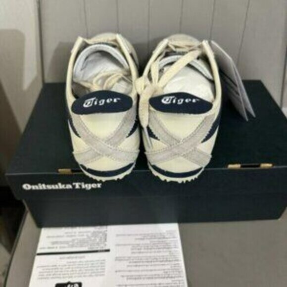 Onitsuka Tiger by Asics Mexico 66 Cream and Navy Sneakers Fashion❤️🎉🎉🎉🎉 - Picture 5 of 6
